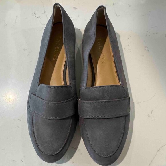 Talbots Round Toe Loafers Slip on Shoes Suede Gray Sz 7.5 - Picture 2 of 6
